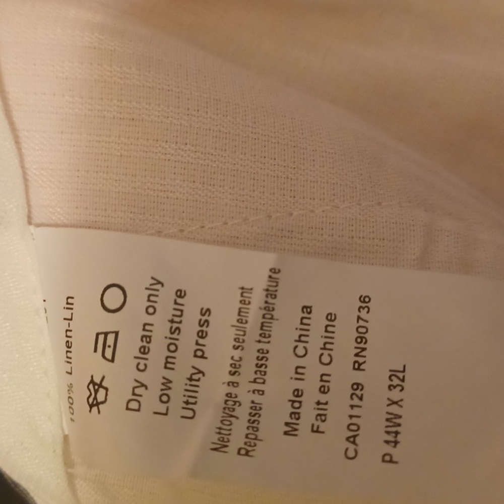 Mens Lauren Ralph Lauren 100% Pink Linen Pants - Picture 3 of 4